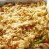 Stamppot shoarma vlees met knoflooksaus
